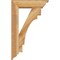 Ekena Millwork Merced Traditional Rough Sawn Bracket w/ Offset Brace, Western Red Cedar, 6"W x 20"D x 32"H BKT0604X20X32MRC01RWR - alternate 4